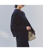 【アンフィーロ 自由区/UNFILO】のBEAUTY FORM JERSEY キーネック トップス ネイビー|ID: prp329100004818168 ipo3291000000035136896