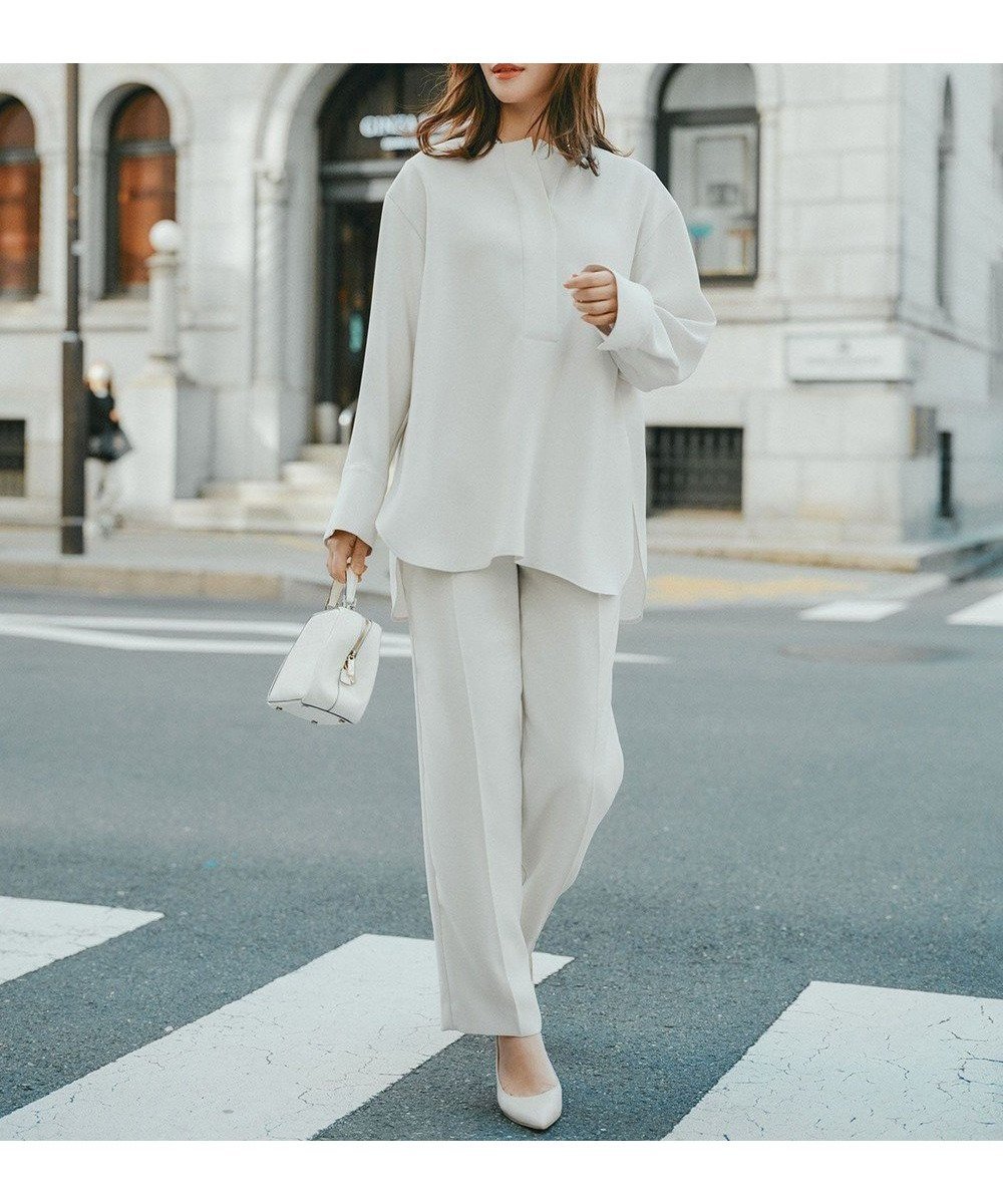 【アンフィーロ 自由区/UNFILO】の【ウエストゴム/セレモニー】ドライダブルクロス タックテーパードパンツ 人気、トレンドファッション・服の通販 founy(ファニー) ファッション Fashion レディースファッション Fashion for Women パンツ Pants & Trousers 春 Spring 吸水 Absorbent, Quick-Dry セットアップ Set-Up, Coordinated Outfit センター Center, Center Line フラット Flat, Flat Shoes フロント Front, Front Design 楽ちん Easy Fit, Comfortable S/S・春夏 SS, Spring/Summer, Warm Season おすすめ Recommended / Our Picks 夏 Summer セレモニー Ceremony other-1|ID: prp329100004818172 ipo3291000000035703645