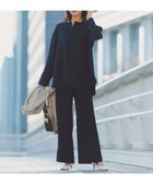 【アンフィーロ 自由区/UNFILO】の【ウエストゴム/セレモニー】ドライダブルクロス イージー ワイドパンツ ネイビー|ID: prp329100004818173 ipo3291000000035136911