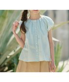 【組曲 / KIDS/KUMIKYOKU】の【110-140㎝】サマーストライプ ブラウス セージ系1|ID: prp329100004818182 ipo3291000000035004503