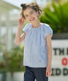 【組曲 / KIDS/KUMIKYOKU】の【110-140㎝】サマーストライプ ブラウス サックスブルー系1|ID: prp329100004818182 ipo3291000000035004504