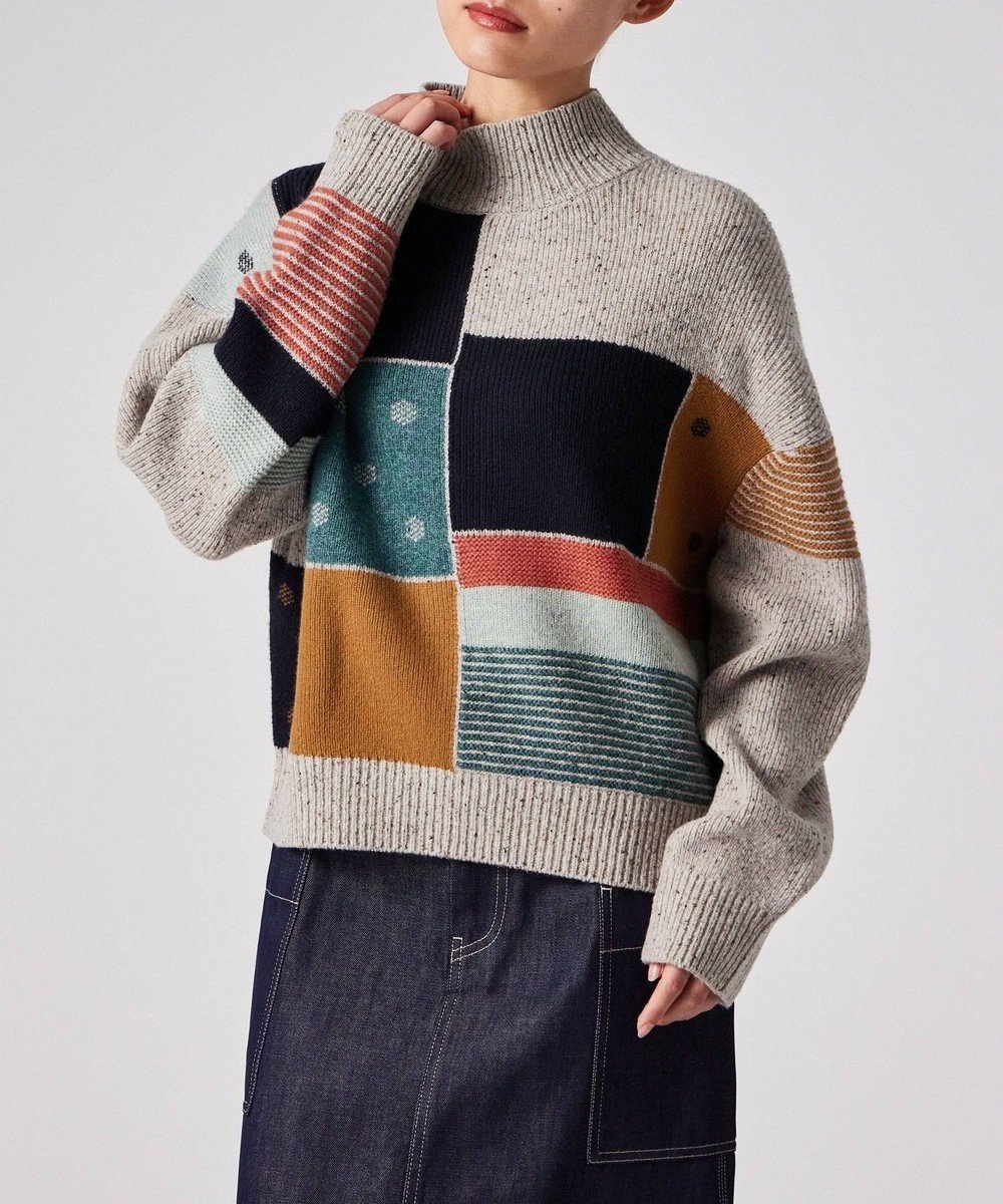 【ポール スミス/Paul Smith】のDice パッチワーク ニット 人気、トレンドファッション・服の通販 founy(ファニー) 　ファッション　Fashion　レディースファッション　Fashion for Women　トップス・カットソー　Cut & Sew Tops　ニット　Knit Tops & Sweaters　インナー　Innerwear　ジャケット　Jacket, Outerwear　セーター　Sweater, Knitwear　テクスチャー　Texture, Textured Fabric　パターン　Pattern, Design Print　パッチワーク　Patchwork, Mixed Fabric　ブロック　Block, Solid Block Pattern　A/W・秋冬　Autumn/Winter　 other-1|ID: prp329100004818231 ipo3291000000035004910
