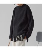 【アメリカンホリック/AMERICAN HOLIC】のフリンジニットプルオーバー Black|ID: prp329100004818244 ipo3291000000035521115