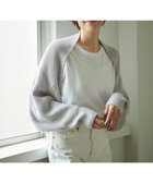 【ハッシュニュアンス/#Newans】の【洗える】エアリーウールボレロカーディガン ライトグレー系|ID: prp329100004819924 ipo3291000000035023243