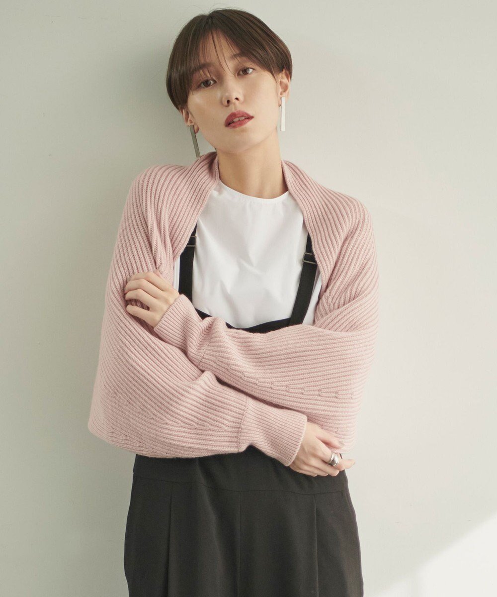 【ハッシュニュアンス/#Newans】の【洗える】エアリーウールボレロカーディガン インテリア・キッズ・メンズ・レディースファッション・服の通販 founy(ファニー) 　ファッション　Fashion　レディースファッション　Fashion for Women　トップス・カットソー　Cut & Sew Tops　カーディガン・羽織り　Layered Style Cardigans　カーディガン　Cardigan, Knitwear　ストール　Stole, Wrap　ボレロ　Bolero, Short Cardigan　ルーズ　Loose, Oversized　洗える　Machine Washable　畦　Ribbed Knit　A/W・秋冬　Autumn/Winter　ライトピンク系|ID: prp329100004819924 ipo3291000000035023244