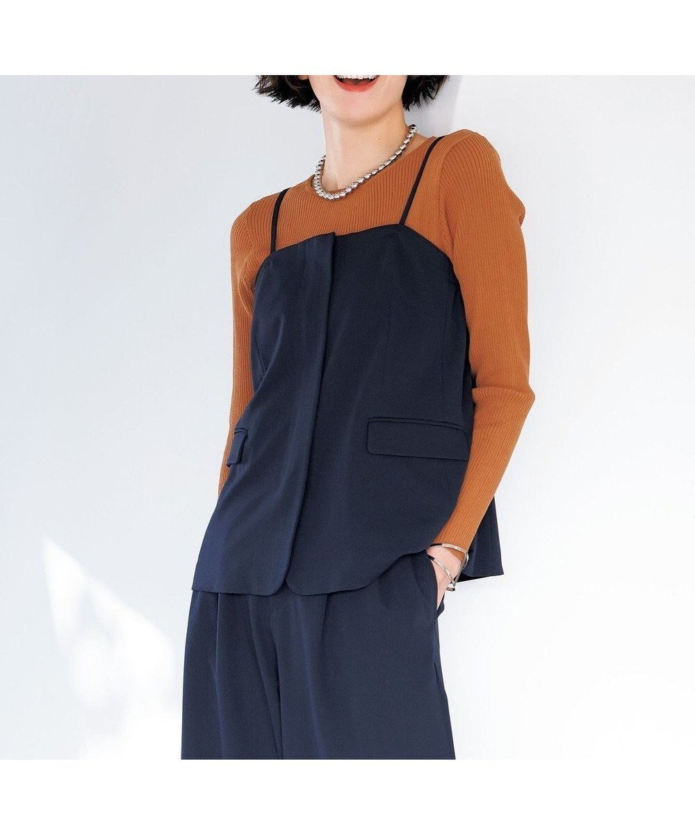 【アンフィーロ 自由区/UNFILO】の【洗える/ストレッチ】イージーチノビスチェ 人気、トレンドファッション・服の通販 founy(ファニー) 　ファッション　Fashion　レディースファッション　Fashion for Women　トップス・カットソー　Cut & Sew Tops　ビスチェ　Bustiers & Corset Tops / Layered Bustier Style　ウォッシャブル　Machine Washable　春　Spring　洗える　Machine Washable　ストレッチ　Stretch, Stretchy Fabric　セットアップ　Set-Up, Coordinated Outfit　トレンド　Trend, Trending Now　ビスチェ　Bustier, Corset Top　フロント　Front, Front Design　ベスト　Vest, Waistcoat　マニッシュ　Mannish, Boyish　ラップ　Wrap, Wrap Design　ワイド　Wide, Wide Fit　S/S・春夏　SS, Spring/Summer, Warm Season　おすすめ　Recommended / Our Picks　夏　Summer　 other-1|ID: prp329100004820723 ipo3291000000035031710