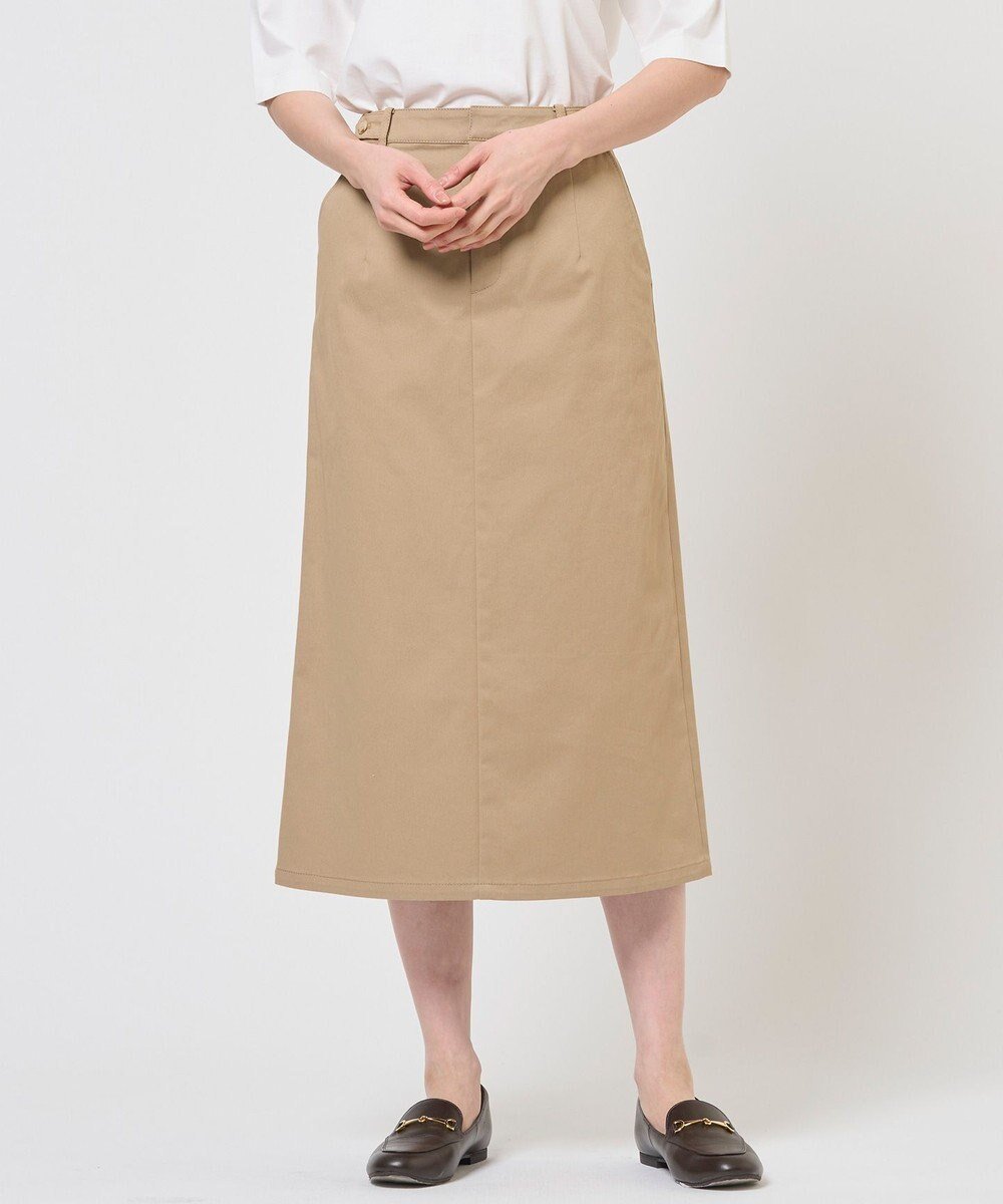 【ジェイ プレス/J.PRESS】のチノストレッチ ナロー スカート インテリア・キッズ・メンズ・レディースファッション・服の通販 founy(ファニー) 　ファッション　Fashion　レディースファッション　Fashion for Women　スカート　Skirts　ストレッチ　Stretch, Stretchy Fabric　ストレート　Straight, Straight Cut　センター　Center, Center Line　A/W・秋冬　Autumn/Winter　S/S・春夏　SS, Spring/Summer, Warm Season　夏　Summer　エレガント 上品　Elegant　ベージュ系|ID: prp329100004821456 ipo3291000000035249571