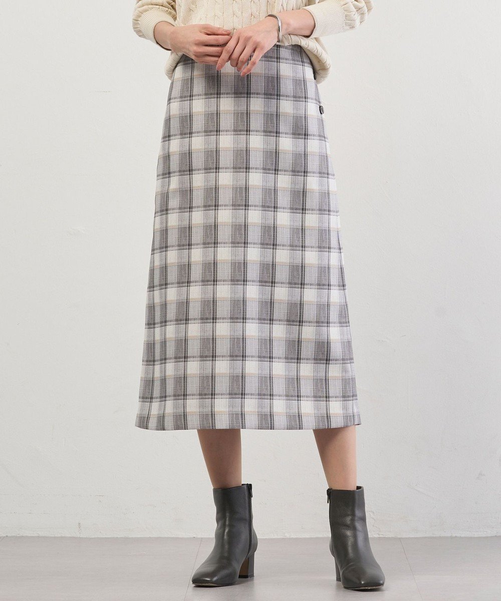 【ジェイ プレス/J.PRESS】のスラブ調チェック プリント スカート 人気、トレンドファッション・服の通販 founy(ファニー) 　ファッション　Fashion　レディースファッション　Fashion for Women　スカート　Skirts　クラシカル　Classical, Vintage-Inspired　ジャケット　Jacket, Outerwear　チェック　Check, Plaid, Tartan　プリント　Print, Printed Pattern　リアル　Real, Realistic　夏　Summer　春　Spring　S/S・春夏　SS, Spring/Summer, Warm Season　 other-1|ID: prp329100004821458 ipo3291000000035042878