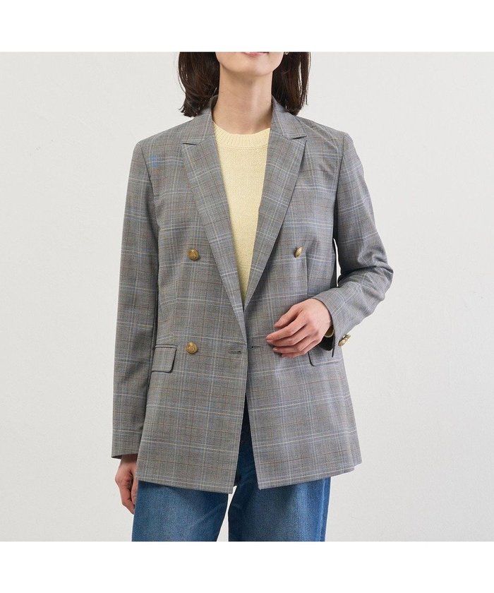 【ジェイ プレス/J.PRESS】のANASTASIAトロ ダブル ジャケット インテリア・キッズ・メンズ・レディースファッション・服の通販 founy(ファニー) https://founy.com/ ファッション Fashion レディースファッション Fashion for Women アウター Coat / Outerwear Collection レディースジャケット・軽アウター Jackets テーラードジャケット / 通勤・きれいめスタイル Tailored Jackets & Blazers 春 Spring クラシック Classic, Timeless Style ジャケット Jacket, Outerwear ストレッチ Stretch, Stretchy Fabric ダブル Double, Double-Breasted チェック Check, Plaid, Tartan デニム Denim, Jeans Material なめらか Smooth, Silky Texture フィット Fit, Slim Fit ベーシック Basic, Essential メタル Metal, Metal Parts 無地 Plain, Solid Color A/W・秋冬 Autumn/Winter S/S・春夏 SS, Spring/Summer, Warm Season 夏 Summer エレガント 上品 Elegant |ID: prp329100004821459 ipo3291000000035042880