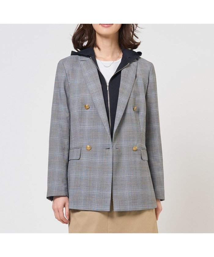 【ジェイ プレス/J.PRESS】のANASTASIAトロ ダブル ジャケット インテリア・キッズ・メンズ・レディースファッション・服の通販 founy(ファニー) https://founy.com/ ファッション Fashion レディースファッション Fashion for Women アウター Coat / Outerwear Collection レディースジャケット・軽アウター Jackets テーラードジャケット / 通勤・きれいめスタイル Tailored Jackets & Blazers 春 Spring クラシック Classic, Timeless Style ジャケット Jacket, Outerwear ストレッチ Stretch, Stretchy Fabric ダブル Double, Double-Breasted チェック Check, Plaid, Tartan デニム Denim, Jeans Material なめらか Smooth, Silky Texture フィット Fit, Slim Fit ベーシック Basic, Essential メタル Metal, Metal Parts 無地 Plain, Solid Color A/W・秋冬 Autumn/Winter S/S・春夏 SS, Spring/Summer, Warm Season 夏 Summer エレガント 上品 Elegant |ID: prp329100004821459 ipo3291000000035858568