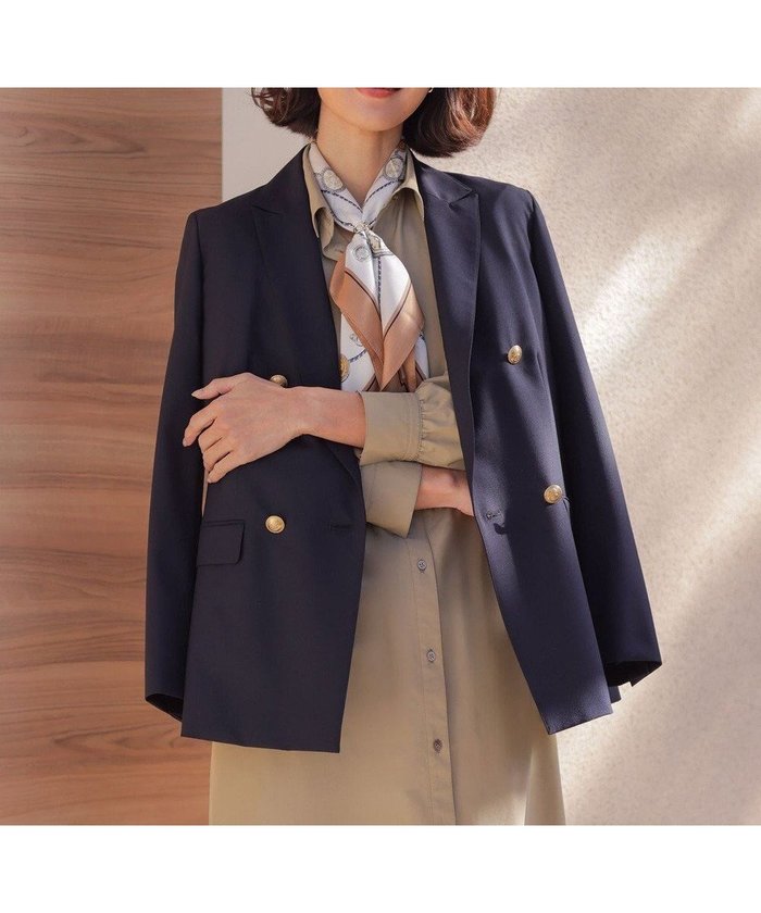 【ジェイ プレス/J.PRESS】のANASTASIAトロ ダブル ジャケット インテリア・キッズ・メンズ・レディースファッション・服の通販 founy(ファニー) https://founy.com/ ファッション Fashion レディースファッション Fashion for Women アウター Coat / Outerwear Collection レディースジャケット・軽アウター Jackets テーラードジャケット / 通勤・きれいめスタイル Tailored Jackets & Blazers 春 Spring クラシック Classic, Timeless Style ジャケット Jacket, Outerwear ストレッチ Stretch, Stretchy Fabric ダブル Double, Double-Breasted チェック Check, Plaid, Tartan デニム Denim, Jeans Material なめらか Smooth, Silky Texture フィット Fit, Slim Fit ベーシック Basic, Essential メタル Metal, Metal Parts 無地 Plain, Solid Color A/W・秋冬 Autumn/Winter S/S・春夏 SS, Spring/Summer, Warm Season 夏 Summer エレガント 上品 Elegant |ID: prp329100004821459 ipo3291000000036179808