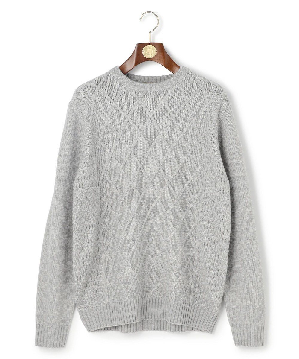 【ジェイ プレス/J.PRESS / MEN】の【WEB・一部店舗限定】ケーブルクルーネック ニット 人気、トレンドファッション・服の通販 founy(ファニー) 　ファッション　Fashion　メンズファッション　Fashion for Men　トップス・カットソー　Cut & Sew Tops　ニット・セーター / 定番トップス　Knit Tops & Sweaters　インナー　Innerwear　洗える　Machine Washable　シンプル　Simple, Minimal　セーター　Sweater, Knitwear　バランス　Balance, Style Balance　フィット　Fit, Slim Fit　フロント　Front, Front Design　ベーシック　Basic, Essential　A/W・秋冬　Autumn/Winter　 other-1|ID: prp329100004822411 ipo3291000000035556571