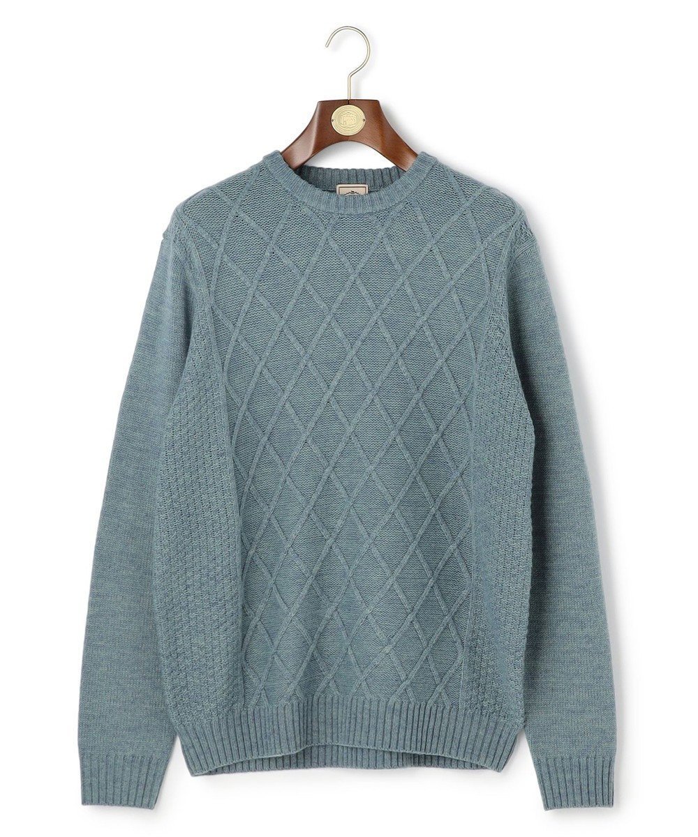【ジェイ プレス/J.PRESS / MEN】の【WEB・一部店舗限定】ケーブルクルーネック ニット インテリア・キッズ・メンズ・レディースファッション・服の通販 founy(ファニー) 　ファッション　Fashion　メンズファッション　Fashion for Men　トップス・カットソー　Cut & Sew Tops　ニット・セーター / 定番トップス　Knit Tops & Sweaters　インナー　Innerwear　洗える　Machine Washable　シンプル　Simple, Minimal　セーター　Sweater, Knitwear　バランス　Balance, Style Balance　フィット　Fit, Slim Fit　フロント　Front, Front Design　ベーシック　Basic, Essential　A/W・秋冬　Autumn/Winter　サックスブルー系|ID: prp329100004822411 ipo3291000000035556578