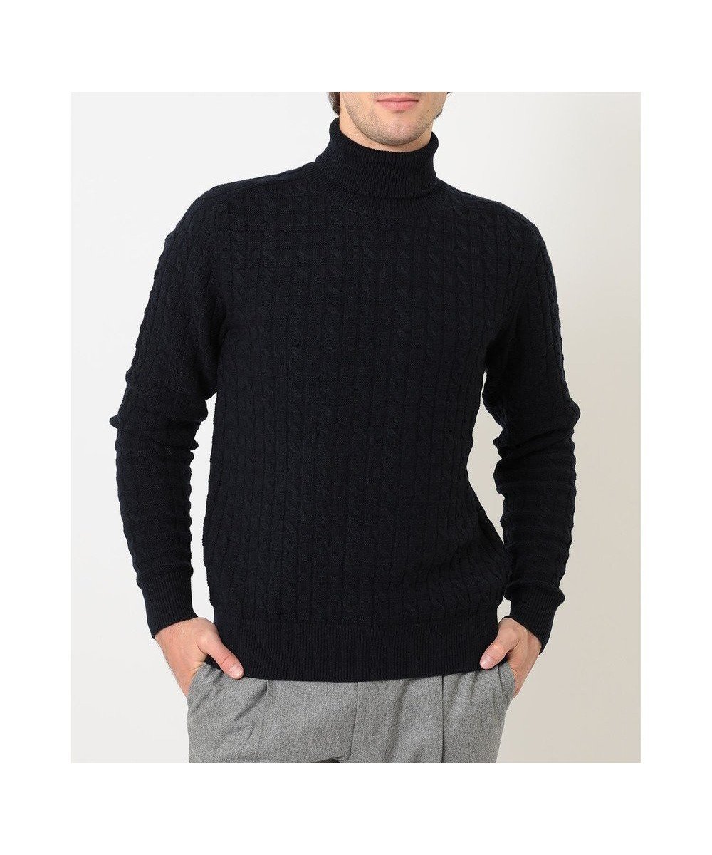 【ダックス/DAKS / MEN】のケーブルガータータートルネックセーター インテリア・キッズ・メンズ・レディースファッション・服の通販 founy(ファニー) 　ファッション　Fashion　メンズファッション　Fashion for Men　トップス・カットソー　Cut & Sew Tops　ニット・セーター / 定番トップス　Knit Tops & Sweaters　インナー　Innerwear　セーター　Sweater, Knitwear　フィット　Fit, Slim Fit　フォルム　Silhouette, Form　ベーシック　Basic, Essential　夏　Summer　S/S・春夏　SS, Spring/Summer, Warm Season　A/W・秋冬　Autumn/Winter　ネイビー|ID: prp329100004822447 ipo3291000000035058306