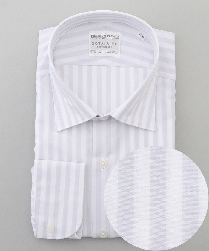 【五大陸/gotairiku / MEN】の【形態安定】PREMIUMPLEATS_セミワイドカラー _通年ドレスシャツ(25年秋冬限定色) インテリア・キッズ・メンズ・レディースファッション・服の通販 founy(ファニー) https://founy.com/ ファッション Fashion メンズファッション Fashion for Men トップス・カットソー Cut & Sew Tops メンズシャツ Shirts スーピマ Supima, Premium Cotton ドレス Dress, One-Piece 定番 Standard, Basic Item レギュラー Regular, Standard Fit ワイド Wide, Wide Fit A/W・秋冬 Autumn/Winter S/S・春夏 SS, Spring/Summer, Warm Season 夏 Summer |ID: prp329100004822464 ipo3291000000035058472