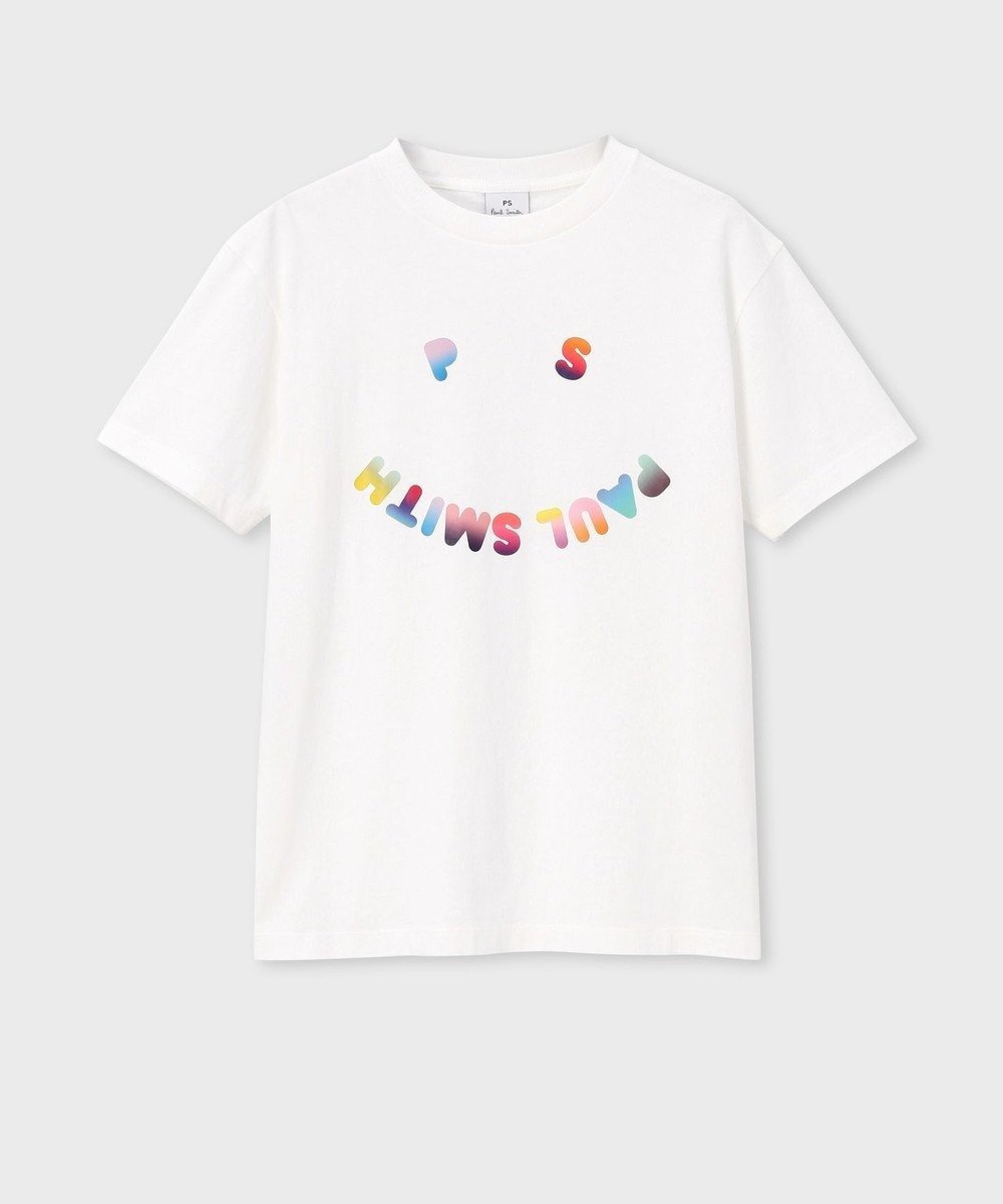 【ポール スミス/Paul Smith】のHappy グラデーション ポップ 半袖Tシャツ インテリア・キッズ・メンズ・レディースファッション・服の通販 founy(ファニー) 　ファッション　Fashion　レディースファッション　Fashion for Women　トップス・カットソー　Cut & Sew Tops　シャツ・ブラウス・オフィスカジュアル　Elegant Blouses & Button-Ups　ロングTシャツ・Tシャツ　Longline T-Shirts & Tees　カットソー・ベーシックTシャツ　Cut-and-Sewn Tops / Stretch Tees & Basics　おすすめ　Recommended / Our Picks　アウトドア　Outdoor Clothing　カットソー　Cut and Sewn Top　グラデーション　Gradient, Ombre　シンプル　Simple, Minimal　半袖　Short Sleeve, Half Sleeve　夏　Summer　S/S・春夏　SS, Spring/Summer, Warm Season　A/W・秋冬　Autumn/Winter　オフホワイト|ID: prp329100004822497 ipo3291000000035059064