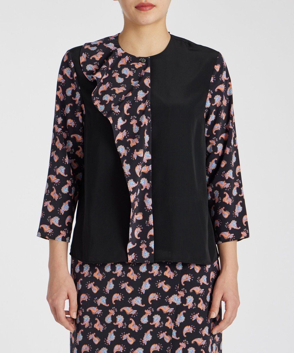 【ポール スミス/Paul Smith】の【オンラインショップ限定】Mini Burle Paisleyブラウス インテリア・キッズ・メンズ・レディースファッション・服の通販 founy(ファニー) 　ファッション　Fashion　レディースファッション　Fashion for Women　トップス・カットソー　Cut & Sew Tops　シャツ・ブラウス・オフィスカジュアル　Elegant Blouses & Button-Ups　おすすめ　Recommended / Our Picks　フェミニン　Feminine, Girly　モダン　Modern, Contemporary　ワーク　Workwear, Utility Style　夏　Summer　春　Spring　S/S・春夏　SS, Spring/Summer, Warm Season　ブラック|ID: prp329100004822541 ipo3291000000035060825