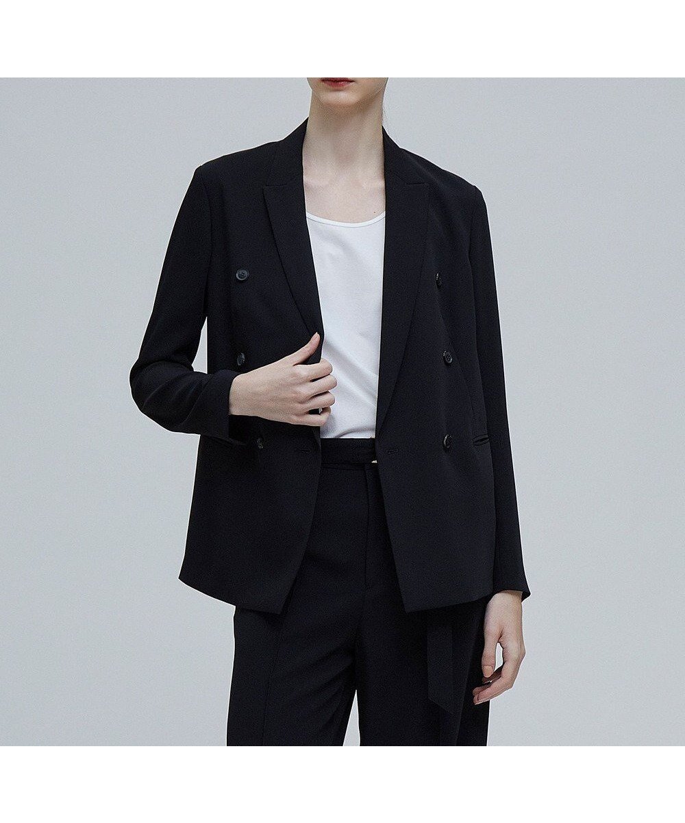 【ベイジ,/BEIGE,】のSAMUEL / シアーバックジャケット インテリア・キッズ・メンズ・レディースファッション・服の通販 founy(ファニー) 　ファッション　Fashion　レディースファッション　Fashion for Women　アウター　Coat / Outerwear Collection　レディースジャケット・軽アウター　Jackets　エレガント 上品　Elegant　キャミソール　Camisole, Spaghetti Strap Top　シフォン　Chiffon, Lightweight Fabric　シルク　Silk, 100% Silk　ジャケット　Jacket, Outerwear　ジョーゼット　Georgette, Semi-Sheer Fabric　ダブル　Double, Double-Breasted　デニム　Denim, Jeans Material　ドレープ　Drape, Draping Fabric　ラップ　Wrap, Wrap Design　ビジネス 仕事 通勤　Business / Work / Commuting　春　Spring　Black|ID: prp329100004822569 ipo3291000000035061499