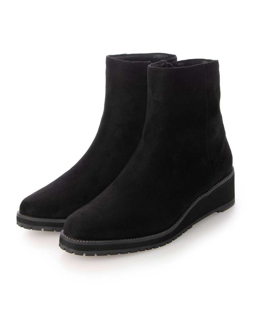 【リズ ラフィーネ/Riz raffinee】のRiz raffinee 【全天候対応ボアショートブーツ 】 インテリア・キッズ・メンズ・レディースファッション・服の通販 founy(ファニー) 　ファッション　Fashion　レディースファッション　Fashion for Women　エレガント 上品　Elegant　オケージョン　Occasion Wear　厚底　Platform Shoes　ガラス　Glass, Glassware　シンプル　Simple, Minimal　スタッズ　Studs, Metal Accents　ダウン　Down, Puffer　トレンド　Trend, Trending Now　フェミニン　Feminine, Girly　フレア　Flare, Flared　ベーシック　Basic, Essential　防寒　Cold Protection, Winter-Ready　レイン　Rain, Rainproof　冬　Winter / This Winter　A/W・秋冬　Autumn/Winter　2023年　2023　2023-2024秋冬・A/W　Autumn/Winter 2023–24 AW23–24　セレモニー　Ceremony　卒業式　Graduation Ceremony　ビジネス 仕事 通勤　Business / Work / Commuting　ブラックスエード|ID: prp329100004822580 ipo3291000000035061659