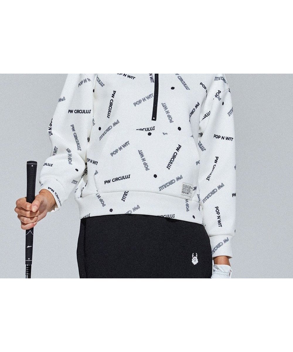 【ピーダブリュサーキュラス/PW CIRCULUS】の【 伸縮性あり 】【WOMEN】 LOGO ハーフジッププルオーバー インテリア・キッズ・メンズ・レディースファッション・服の通販 founy(ファニー) 　ファッション　Fashion　レディースファッション　Fashion for Women　トップス・カットソー　Cut & Sew Tops　レディースパーカー・カジュアルフーディー　Casual Hoodies & Sweatshirts　カジュアルプルオーバー・ニットトップス　Pullovers & Knit Tops / Casual Pullovers　スウェット・クルーネックトップス　Sweatshirts & Crewnecks / Relaxed Fit Sweat Tops　ゴルフ　Golf　スウェット / スエット　Sweatshirt, Sweatwear　ポケット　Pocket, Pocket Detail　A/W・秋冬　Autumn/Winter　ホワイト系5|ID: prp329100004822585 ipo3291000000035061735