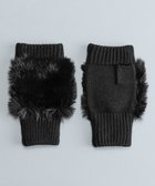 【オルクベット/ORuKuBET】のフェイクファー付きフィンガーレスニットグローブ(WOMEN) 人気、トレンドファッション・服の通販 founy(ファニー) ファッション Fashion レディースファッション Fashion for Women 手袋 Gloves & Mittens アクリル Acrylic Material スマート Smart, Elegant フェイクファー Faux Fur, Imitation Fur リブニット Rib Knit, Ribbed Knit A/W・秋冬 Autumn/Winter thumbnail ブラック|ID: prp329100004822595 ipo3291000000035061868