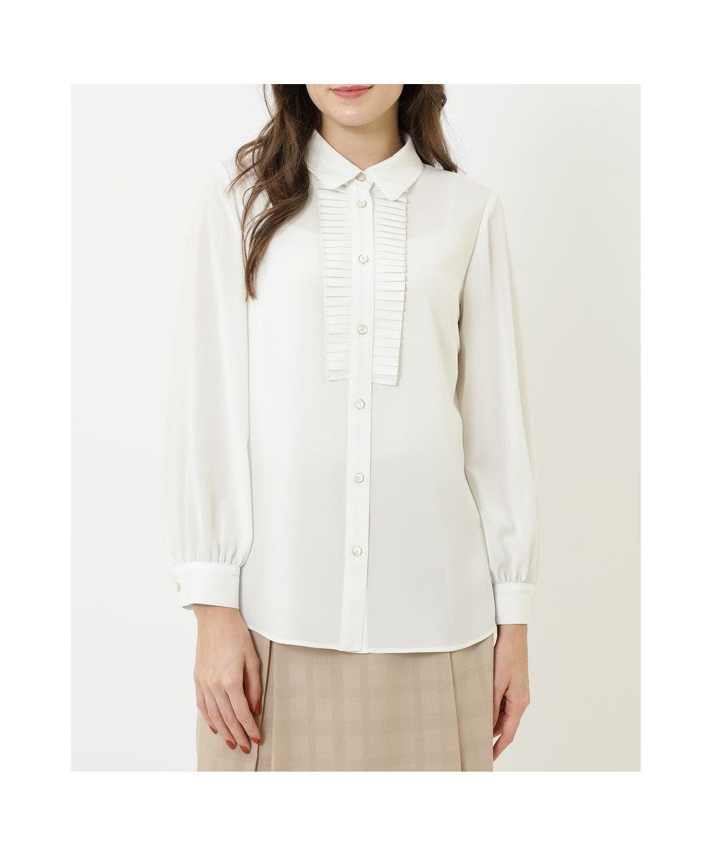 【ダックス/DAKS】のセラテリーライトブラウス インテリア・キッズ・メンズ・レディースファッション・服の通販 founy(ファニー) 　ファッション　Fashion　レディースファッション　Fashion for Women　トップス・カットソー　Cut & Sew Tops　シャツ・ブラウス・オフィスカジュアル　Elegant Blouses & Button-Ups　インナー　Innerwear　コンパクト　Compact, Small Size　ストレッチ　Stretch, Stretchy Fabric　プリーツ　Pleats, Pleated　ベーシック　Basic, Essential　リラックス　Relax, Relaxed Fit　ワイド　Wide, Wide Fit　夏　Summer　S/S・春夏　SS, Spring/Summer, Warm Season　A/W・秋冬　Autumn/Winter　オフホワイト|ID: prp329100004822694 ipo3291000000035063118