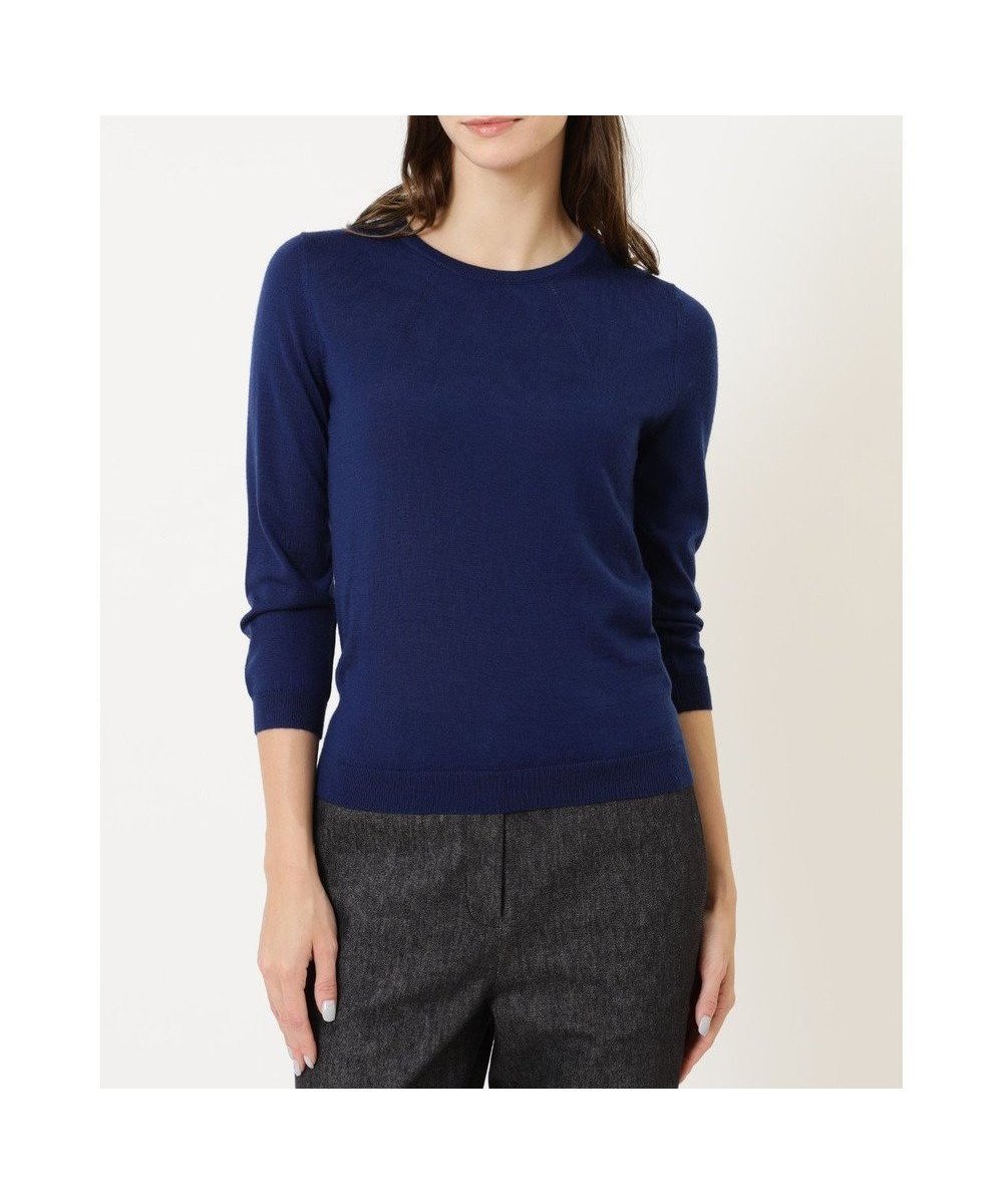 【ダックス/DAKS】のクルーネックウールニットプルオーバー インテリア・キッズ・メンズ・レディースファッション・服の通販 founy(ファニー) 　ファッション　Fashion　レディースファッション　Fashion for Women　トップス・カットソー　Cut & Sew Tops　ニット　Knit Tops & Sweaters　カジュアルプルオーバー・ニットトップス　Pullovers & Knit Tops / Casual Pullovers　イタリア　Italy　ストレッチ　Stretch, Stretchy Fabric　セーター　Sweater, Knitwear　今季　This Season, Current Season　夏　Summer　S/S・春夏　SS, Spring/Summer, Warm Season　A/W・秋冬　Autumn/Winter　ブルー|ID: prp329100004822698 ipo3291000000035063207