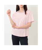 【ダックス/DAKS】のクールローレル丸首カットソー 人気、トレンドファッション・服の通販 founy(ファニー) ファッション Fashion レディースファッション Fashion for Women トップス・カットソー Cut & Sew Tops シャツ・ブラウス・オフィスカジュアル Elegant Blouses & Button-Ups ロングTシャツ・Tシャツ Longline T-Shirts & Tees カットソー・ベーシックTシャツ Cut-and-Sewn Tops / Stretch Tees & Basics インナー Innerwear カットソー Cut and Sewn Top シルク Silk, 100% Silk シンプル Simple, Minimal チェック Check, Plaid, Tartan 夏 Summer 定番 Standard, Basic Item S/S・春夏 SS, Spring/Summer, Warm Season A/W・秋冬 Autumn/Winter thumbnail ピンク|ID: prp329100004822701 ipo3291000000035063283