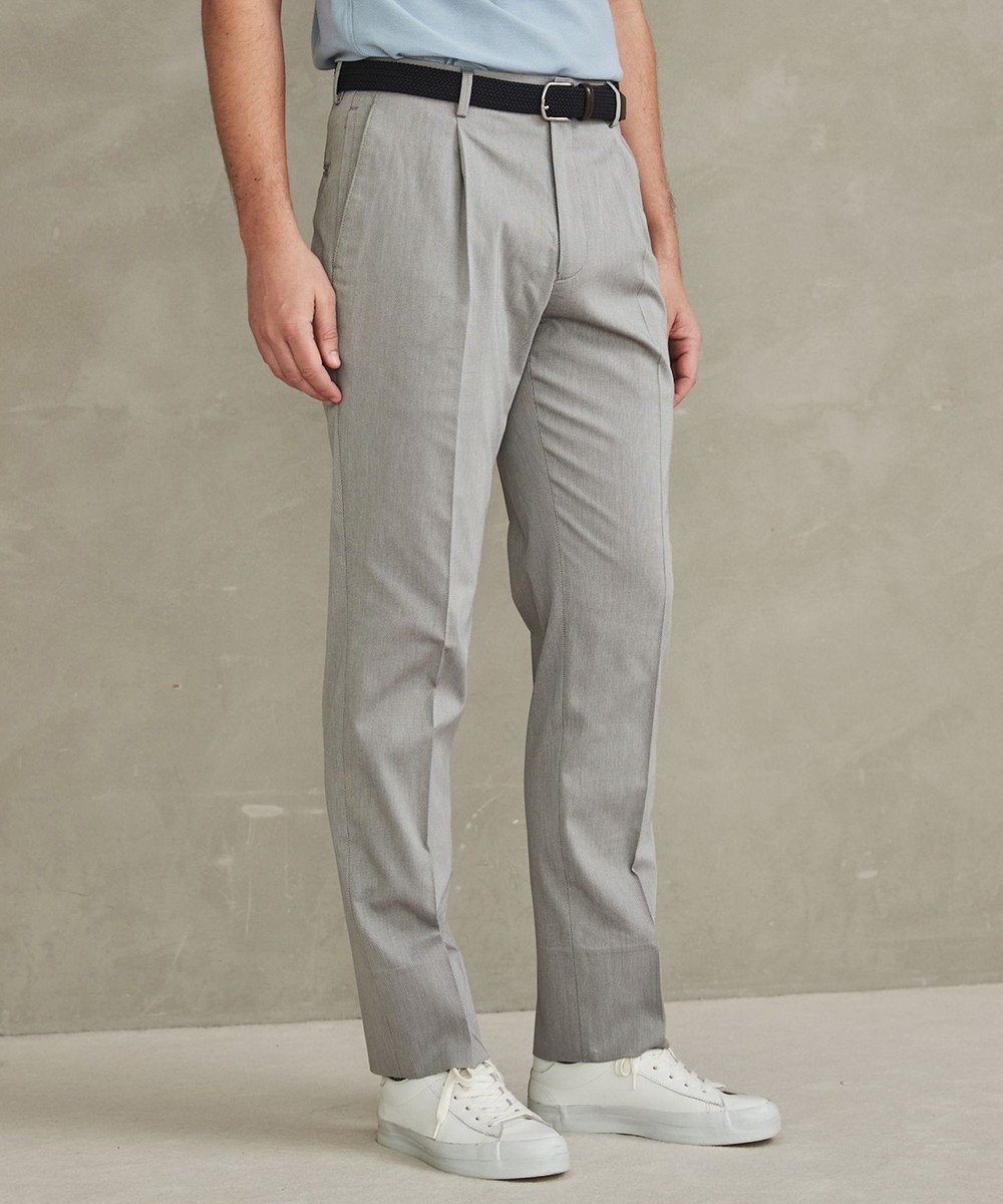 【五大陸/gotairiku / MEN】の仕事で着られる綿パン【吸水速乾/ストレッチ/折り目加工】クールマックスコットンパンツ_1タック(25年モデル) 人気、トレンドファッション・服の通販 founy(ファニー) 　ファッション　Fashion　メンズファッション　Fashion for Men　ボトムス　Bottoms　春　Spring　クール　Cool, Chic　吸水　Absorbent, Quick-Dry　鹿の子　Piqué, Kanoko Fabric　シャンブレー　Chambray, Denim-Like Fabric　ジャケット　Jacket, Outerwear　ストレッチ　Stretch, Stretchy Fabric　スマート　Smart, Elegant　スリット　Slit, Slit Detail　スリム　Slim, Slim Fit　ドレス　Dress, One-Piece　人気　Popular, Best Seller　ポケット　Pocket, Pocket Detail　S/S・春夏　SS, Spring/Summer, Warm Season　夏　Summer　エレガント 上品　Elegant　ビジネス 仕事 通勤　Business / Work / Commuting　 other-1|ID: prp329100004823378 ipo3291000000035074367