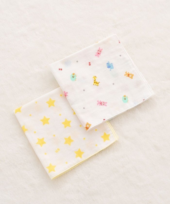 【ミキハウスホットビスケッツ/MIKI HOUSE HOT BISCUITS / KIDS】のガーゼハンカチ2枚組セット インテリア・キッズ・メンズ・レディースファッション・服の通販 founy(ファニー) https://founy.com/ ファッション Fashion キッズファッション Fashion for Kids おすすめ Recommended / Our Picks ハンカチ Handkerchief, Hanky プリント Print, Printed Pattern ベビー Baby, Babywear 吸水 Absorbent, Quick-Dry 夏 Summer |ID: prp329100004824235 ipo3291000000035083922