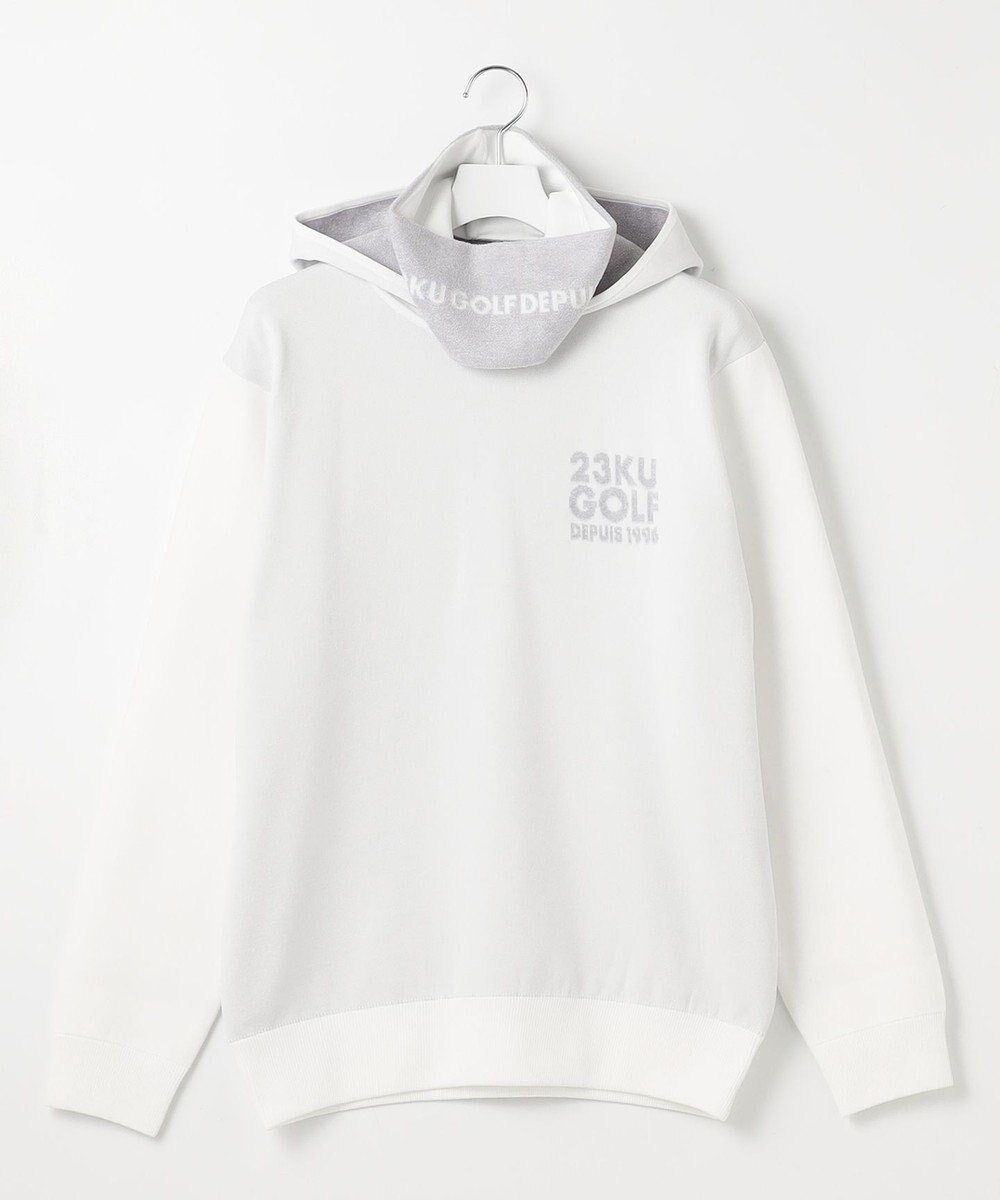 【23区 ゴルフ/23区GOLF / MEN】の【MEN】【ウォッシャブル】スヌード付き 裏モールパーカー ニット インテリア・キッズ・メンズ・レディースファッション・服の通販 founy(ファニー) 　ファッション　Fashion　メンズファッション　Fashion for Men　トップス・カットソー　Cut & Sew Tops　ニット・セーター / 定番トップス　Knit Tops & Sweaters　パーカー・フーディー / カジュアルコーデ　Hoodies & Parkas　ゴルフ　Golf　ウォッシャブル　Machine Washable　ストレッチ　Stretch, Stretchy Fabric　スヌード　Snood, Infinity Scarf　セーター　Sweater, Knitwear　トレーナー　Sweatshirt, Trainer　パーカー　Hoodie, Parka　ベスト　Vest, Waistcoat　A/W・秋冬　Autumn/Winter　ホワイト系|ID: prp329100004824916 ipo3291000000035093551