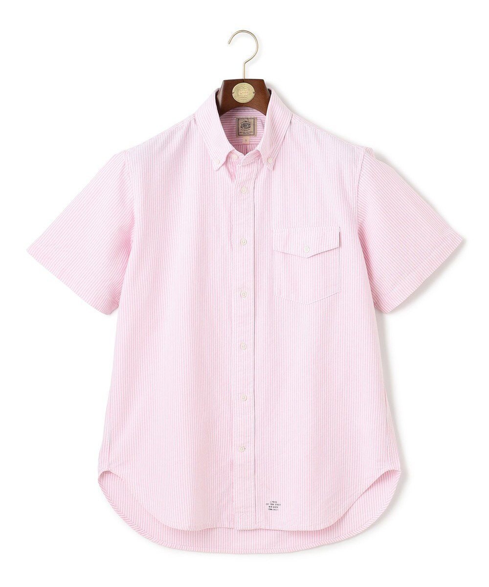 【ジェイ プレス/J.PRESS / MEN】の【WEB・一部店舗限定】半袖シャツ / B.D. インテリア・キッズ・メンズ・レディースファッション・服の通販 founy(ファニー) 　ファッション　Fashion　メンズファッション　Fashion for Men　トップス・カットソー　Cut & Sew Tops　メンズシャツ　Shirts　インナー　Innerwear　シンプル　Simple, Minimal　ストライプ　Stripe, Striped Pattern　ドレス　Dress, One-Piece　バランス　Balance, Style Balance　プリント　Print, Printed Pattern　ベーシック　Basic, Essential　メンズ　Men's, Menswear　半袖　Short Sleeve, Half Sleeve　夏　Summer　春　Spring　S/S・春夏　SS, Spring/Summer, Warm Season　無地　Plain, Solid Color　羽織　Haori, Light Jacket　ピンク系1|ID: prp329100004825628 ipo3291000000035106433