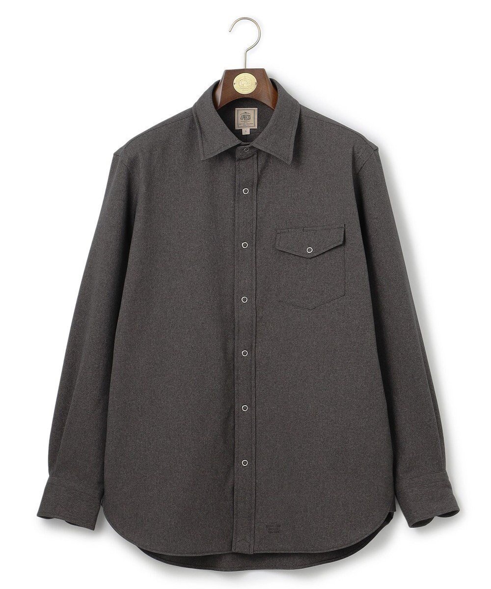 【ジェイ プレス/J.PRESS / MEN】の【WEB・一部店舗限定】ストレッチ シャツブルゾン インテリア・キッズ・メンズ・レディースファッション・服の通販 founy(ファニー) 　ファッション　Fashion　メンズファッション　Fashion for Men　トップス・カットソー　Cut & Sew Tops　メンズシャツ　Shirts　カットソー　Cut and Sewn Top　クラシック　Classic, Timeless Style　ストレッチ　Stretch, Stretchy Fabric　ドッキング　Docking, Mixed Material　定番　Standard, Basic Item　フィット　Fit, Slim Fit　ブルゾン　Blouson, Bomber Jacket　ポケット　Pocket, Pocket Detail　リバーシブル　Reversible, Two-Sided　リラックス　Relax, Relaxed Fit　A/W・秋冬　Autumn/Winter　おすすめ　Recommended / Our Picks　グレー系|ID: prp329100004825632 ipo3291000000035106444