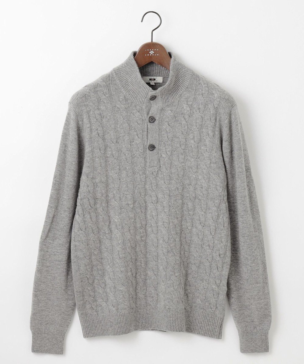 【ジョセフ アブード/JOSEPH ABBOUD / MEN】の【カシミヤ混/洗える】カシミヤブレンド ハイネック プルオーバー ニット インテリア・キッズ・メンズ・レディースファッション・服の通販 founy(ファニー) 　ファッション　Fashion　メンズファッション　Fashion for Men　トップス・カットソー　Cut & Sew Tops　ニット・セーター / 定番トップス　Knit Tops & Sweaters　ジャケット　Jacket, Outerwear　セーター　Sweater, Knitwear　ハイネック　High Neck, Mock Neck　洗える　Machine Washable　A/W・秋冬　Autumn/Winter　ライトグレー系|ID: prp329100004825638 ipo3291000000035106469