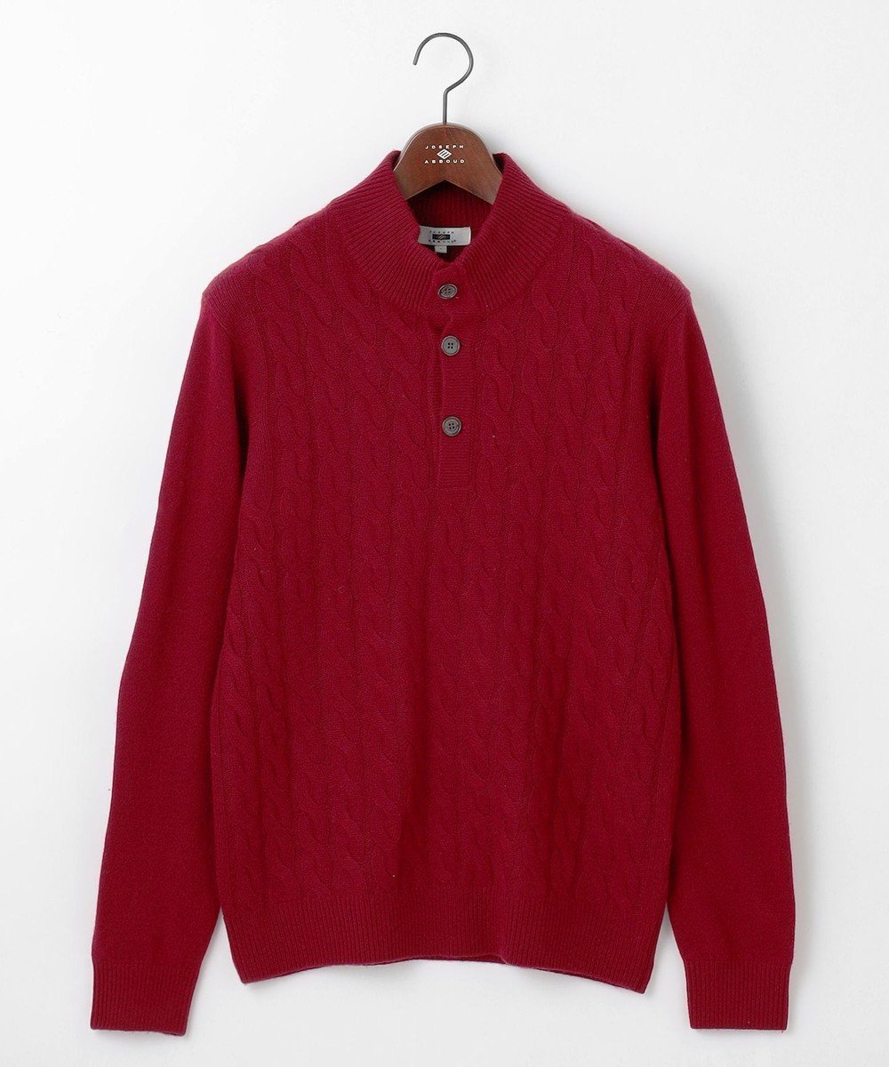 【ジョセフ アブード/JOSEPH ABBOUD / MEN】の【カシミヤ混/洗える】カシミヤブレンド ハイネック プルオーバー ニット インテリア・キッズ・メンズ・レディースファッション・服の通販 founy(ファニー) 　ファッション　Fashion　メンズファッション　Fashion for Men　トップス・カットソー　Cut & Sew Tops　ニット・セーター / 定番トップス　Knit Tops & Sweaters　ジャケット　Jacket, Outerwear　セーター　Sweater, Knitwear　ハイネック　High Neck, Mock Neck　洗える　Machine Washable　A/W・秋冬　Autumn/Winter　レッド系|ID: prp329100004825638 ipo3291000000035106470