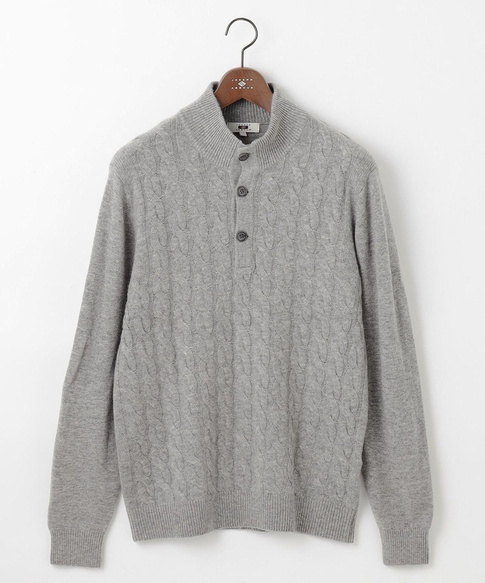 【ジョセフ アブード/JOSEPH ABBOUD / MEN】の【カシミヤ混/洗える】カシミヤブレンド ハイネック プルオーバー ニット インテリア・キッズ・メンズ・レディースファッション・服の通販 founy(ファニー) 　ファッション　Fashion　メンズファッション　Fashion for Men　トップス・カットソー　Cut & Sew Tops　ニット・セーター / 定番トップス　Knit Tops & Sweaters　ジャケット　Jacket, Outerwear　セーター　Sweater, Knitwear　ハイネック　High Neck, Mock Neck　洗える　Machine Washable　A/W・秋冬　Autumn/Winter　ライトグレー系|ID: prp329100004825638 ipo3291000000035707811
