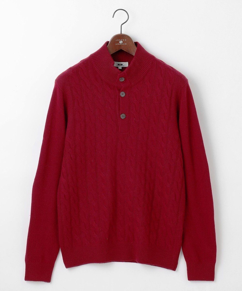 【ジョセフ アブード/JOSEPH ABBOUD / MEN】の【カシミヤ混/洗える】カシミヤブレンド ハイネック プルオーバー ニット インテリア・キッズ・メンズ・レディースファッション・服の通販 founy(ファニー) 　ファッション　Fashion　メンズファッション　Fashion for Men　トップス・カットソー　Cut & Sew Tops　ニット・セーター / 定番トップス　Knit Tops & Sweaters　ジャケット　Jacket, Outerwear　セーター　Sweater, Knitwear　ハイネック　High Neck, Mock Neck　洗える　Machine Washable　A/W・秋冬　Autumn/Winter　レッド系|ID: prp329100004825638 ipo3291000000035707816
