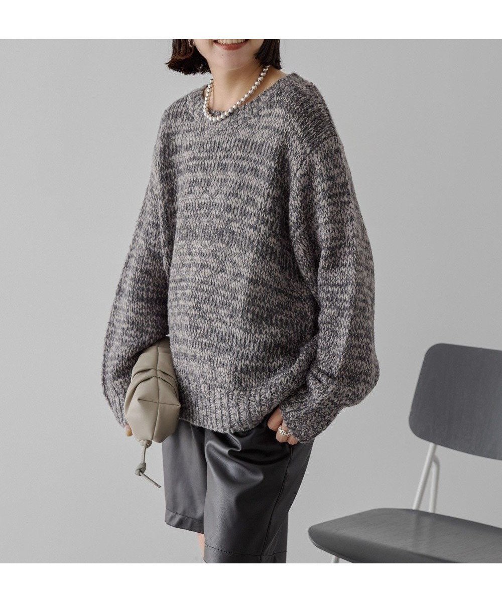 【アメリカンホリック/AMERICAN HOLIC】のメランジルーズニットプルオーバー インテリア・キッズ・メンズ・レディースファッション・服の通販 founy(ファニー) 　ファッション　Fashion　レディースファッション　Fashion for Women　トップス・カットソー　Cut & Sew Tops　ニット　Knit Tops & Sweaters　カジュアルプルオーバー・ニットトップス　Pullovers & Knit Tops / Casual Pullovers　アメリカン　American Style　スタイリッシュ　Stylish, Fashionable　セーター　Sweater, Knitwear　フェミニン　Feminine, Girly　ヘムライン　Hemline, Bottom Cut　ポケット　Pocket, Pocket Detail　ミックス　Mix, Mixed Style　A/W・秋冬　Autumn/Winter　おすすめ　Recommended / Our Picks　Charcoal Gray|ID: prp329100004825661 ipo3291000000035543311