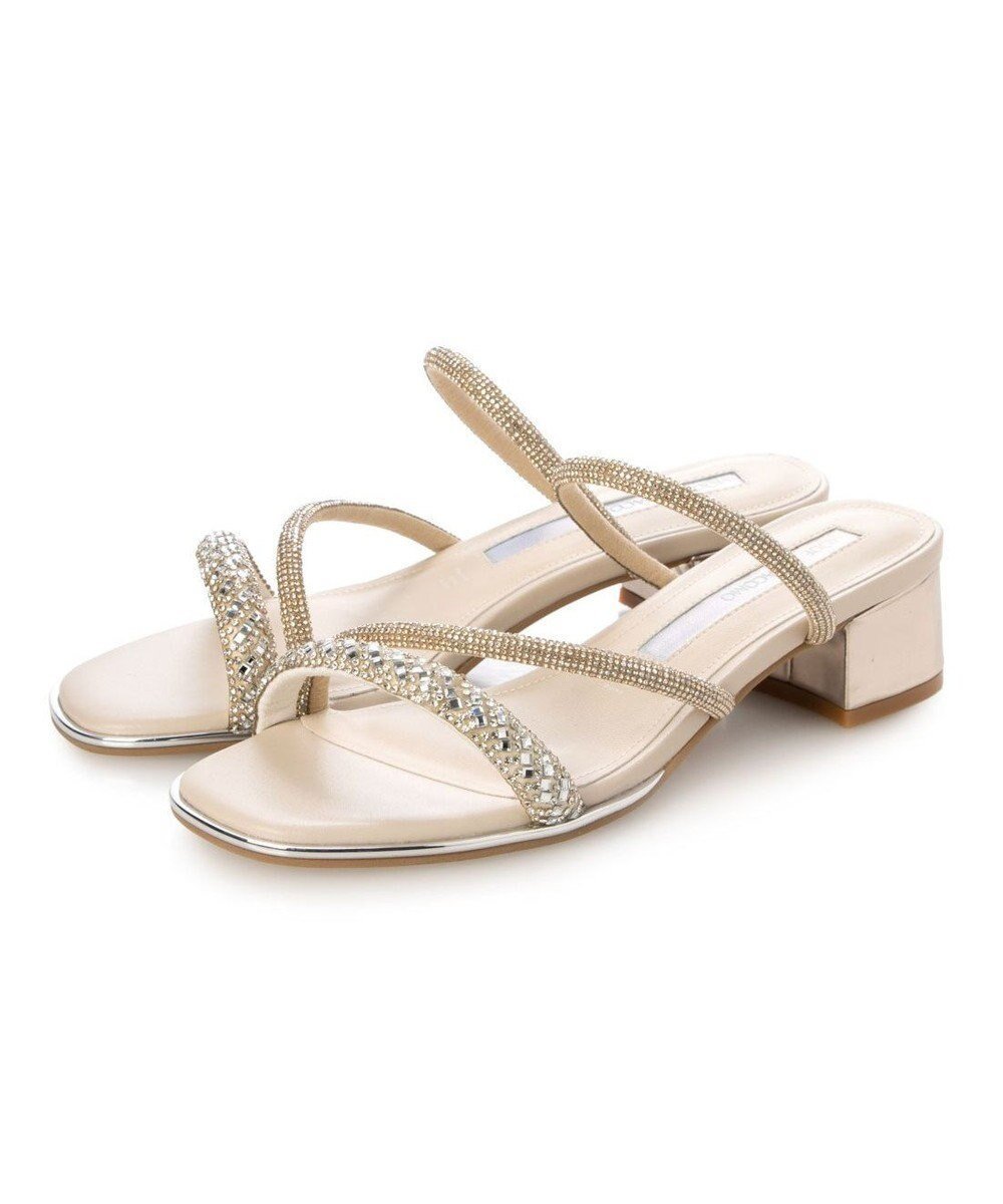 【モード エ ジャコモ/MODE ET JACOMO】のMODE ET JACOMO ラインストーンストラップミュールサンダル インテリア・キッズ・メンズ・レディースファッション・服の通販 founy(ファニー) ファッション Fashion レディースファッション Fashion for Women クール Cool, Chic サンダル Sandals, Summer Shoes シューズ Shoes, Footwear ビジュー Bijou, Jewel-like Accent エレガント 上品 Elegant 人気 Popular, Best Seller 夏 Summer 春 Spring S/S・春夏 SS, Spring/Summer, Warm Season アイボリーメタリック|ID: prp329100004825671 ipo3291000000035106602