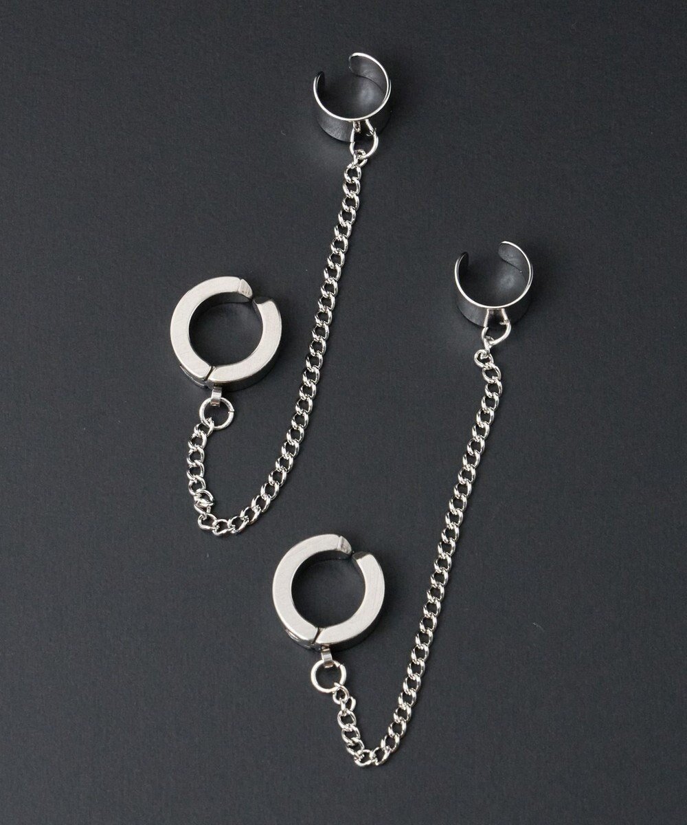 【ウィゴー/WEGO / MEN】のMカフデザインイヤリング インテリア・キッズ・メンズ・レディースファッション・服の通販 founy(ファニー) 　ファッション　Fashion　メンズファッション　Fashion for Men　アクセサリー　Fashion Accessories　おすすめ　Recommended / Our Picks　アクセサリー　Fashion Accessories　イヤリング　Earrings　イヤーカフ　Ear Cuffs　スマホ　Smartphone, Mobile Device　チェーン　Chain, Chain Strap　柄3|ID: prp329100004826406 ipo3291000000035116757