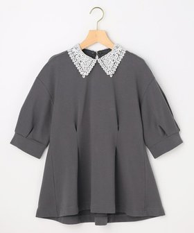 【組曲/KUMIKYOKU】の【先行予約・2WAY】レース襟フレンチテリーフレア カットソー 人気、トレンドファッション・服の通販 founy(ファニー) ファッション Fashion レディースファッション Fashion for Women トップス・カットソー Cut & Sew Tops シャツ・ブラウス・オフィスカジュアル Elegant Blouses & Button-Ups ロングTシャツ・Tシャツ Longline T-Shirts & Tees カットソー・ベーシックTシャツ Cut-and-Sewn Tops / Stretch Tees & Basics 春 Spring カットソー Cut and Sewn Top シンプル Simple, Minimal スタンド Stand Collar, Upright Stand ストレッチ Stretch, Stretchy Fabric スリーブ Sleeve, Long Sleeve / Short Sleeve パール Pearl, Pearl Accent フェミニン Feminine, Girly フレア Flare, Flared レース Lace, Lace Fabric S/S・春夏 SS, Spring/Summer, Warm Season 夏 Summer |ID:prp329100004826421