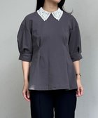 【組曲/KUMIKYOKU】の【2WAY】レース襟フレンチテリーフレア カットソー 人気、トレンドファッション・服の通販 founy(ファニー) ファッション Fashion レディースファッション Fashion for Women トップス・カットソー Cut & Sew Tops シャツ・ブラウス・オフィスカジュアル Elegant Blouses & Button-Ups ロングTシャツ・Tシャツ Longline T-Shirts & Tees カットソー・ベーシックTシャツ Cut-and-Sewn Tops / Stretch Tees & Basics 春 Spring カットソー Cut and Sewn Top シンプル Simple, Minimal スタンド Stand Collar, Upright Stand ストレッチ Stretch, Stretchy Fabric スリーブ Sleeve, Long Sleeve / Short Sleeve パール Pearl, Pearl Accent フェミニン Feminine, Girly フレア Flare, Flared レース Lace, Lace Fabric S/S・春夏 SS, Spring/Summer, Warm Season 夏 Summer thumbnail チャコールグレー系|ID: prp329100004826421 ipo3291000000036011351