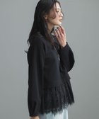 【組曲/KUMIKYOKU】のフレンチテリーレースコンビ カットソー 人気、トレンドファッション・服の通販 founy(ファニー) ファッション Fashion レディースファッション Fashion for Women トップス・カットソー Cut & Sew Tops シャツ・ブラウス・オフィスカジュアル Elegant Blouses & Button-Ups ロングTシャツ・Tシャツ Longline T-Shirts & Tees カットソー・ベーシックTシャツ Cut-and-Sewn Tops / Stretch Tees & Basics 春 Spring カットソー Cut and Sewn Top コンビ Combo, Combination Style シンプル Simple, Minimal ストレッチ Stretch, Stretchy Fabric スリーブ Sleeve, Long Sleeve / Short Sleeve チュール Tulip, Tulip Motif ペプラム Peplum, Flared Hem ラッセル Raschel, Raschel Lace レース Lace, Lace Fabric S/S・春夏 SS, Spring/Summer, Warm Season 夏 Summer エレガント 上品 Elegant thumbnail ブラック系|ID: prp329100004826422 ipo3291000000036013686