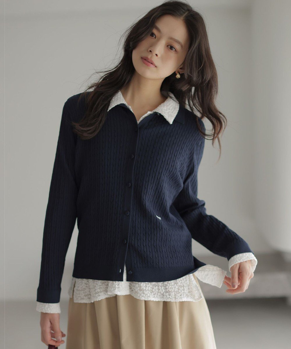 【組曲/KUMIKYOKU】の【Flower Collection】COUCOUニット カーディガン インテリア・キッズ・メンズ・レディースファッション・服の通販 founy(ファニー) ファッション Fashion レディースファッション Fashion for Women トップス・カットソー Cut & Sew Tops ニット Knit Tops & Sweaters カーディガン・羽織り Layered Style Cardigans 春 Spring カーディガン Cardigan, Knitwear シンプル Simple, Minimal ジャケット Jacket, Outerwear バランス Balance, Style Balance フィット Fit, Slim Fit フロント Front, Front Design ボトム Bottoms, Lower Wear S/S・春夏 SS, Spring/Summer, Warm Season 夏 Summer ネイビー系|ID: prp329100004826423 ipo3291000000035116820