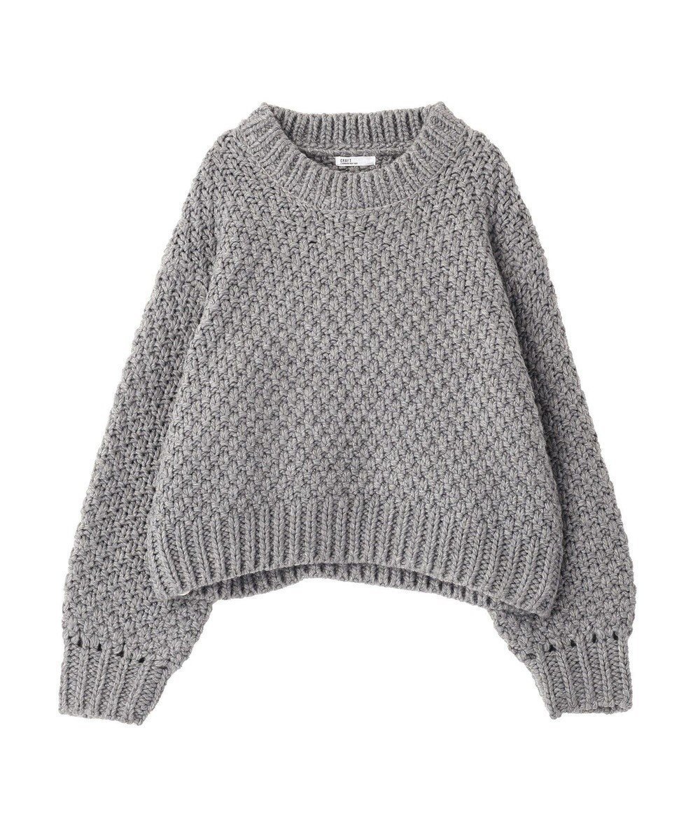 【クラフトスタンダードブティック/CRAFT STANDARD BOUTIQUE】のローゲージカノコニットプルオーバー インテリア・キッズ・メンズ・レディースファッション・服の通販 founy(ファニー) 　ファッション　Fashion　レディースファッション　Fashion for Women　トップス・カットソー　Cut & Sew Tops　ニット　Knit Tops & Sweaters　カジュアルプルオーバー・ニットトップス　Pullovers & Knit Tops / Casual Pullovers　鹿の子　Piqué, Kanoko Fabric　ショルダー　Shoulder, Shoulder Strap　ショート　Short, Short Length　スニーカー　Sneakers, Trainers　セーター　Sweater, Knitwear　ドロップ　Drop Shoulder, Dropped Style　バランス　Balance, Style Balance　ボトム　Bottoms, Lower Wear　ポケット　Pocket, Pocket Detail　ワイド　Wide, Wide Fit　A/W・秋冬　Autumn/Winter　Gray|ID: prp329100004826426 ipo3291000000035708320