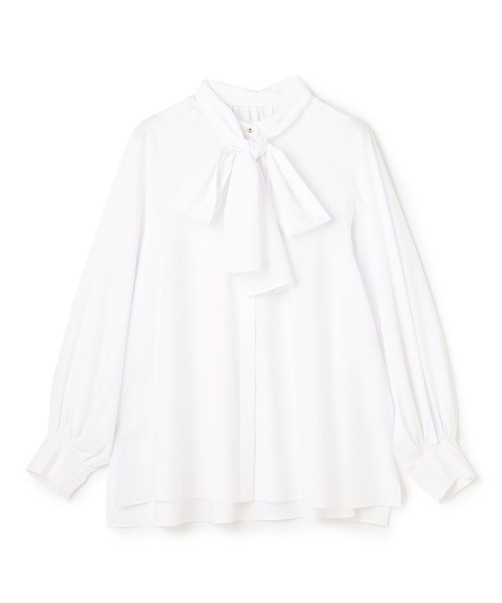 【アンフィーロ 自由区/UNFILO】の【取り外し可能なボウタイ付き】2WAY ボウタイブラウス インテリア・キッズ・メンズ・レディースファッション・服の通販 founy(ファニー) 　ファッション　Fashion　レディースファッション　Fashion for Women　トップス・カットソー　Cut & Sew Tops　シャツ・ブラウス・オフィスカジュアル　Elegant Blouses & Button-Ups　オケージョン　Occasion Wear　春　Spring　カフス　Cuff Design　吸水　Absorbent, Quick-Dry　シャーリング　Shirring, Ruched　スリット　Slit, Slit Detail　ドレープ　Drape, Draping Fabric　楽ちん　Easy Fit, Comfortable　S/S・春夏　SS, Spring/Summer, Warm Season　おすすめ　Recommended / Our Picks　夏　Summer　オフ|ID: prp329100004826427 ipo3291000000035116834