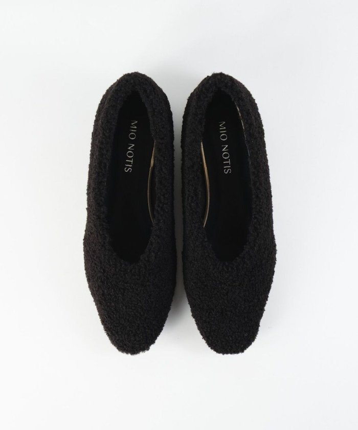 【ボントレ/BONTRE】の【MIONOTIS/ミオノティス】ファーフラットパンプス/40411 インテリア・キッズ・メンズ・レディースファッション・服の通販 founy(ファニー) https://founy.com/ ファッション Fashion レディースファッション Fashion for Women シューズ Shoes, Footwear ソックス Socks, Hosiery フラット Flat, Flat Shoes A/W・秋冬 Autumn/Winter |ID: prp329100004826429 ipo3291000000035116843