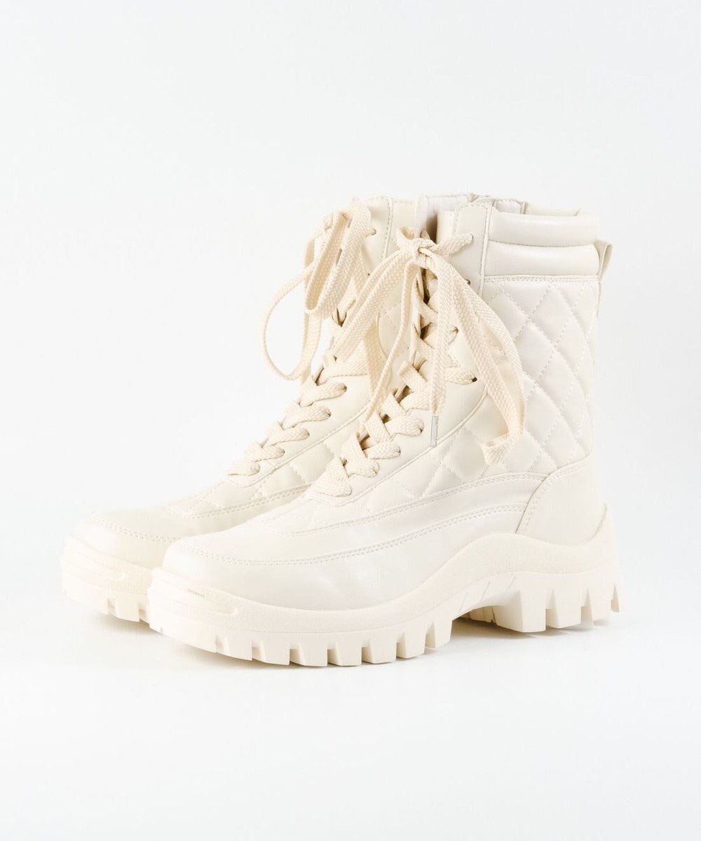 【ボントレ/BONTRE】の【MIONOTIS/ミオノティス】キルティングレースアップショートブーツ/40512 インテリア・キッズ・メンズ・レディースファッション・服の通販 founy(ファニー) 　ファッション　Fashion　レディースファッション　Fashion for Women　キルティング　Quilted, Quilting　シューズ　Shoes, Footwear　A/W・秋冬　Autumn/Winter　アイボリー|ID: prp329100004826430 ipo3291000000035735876