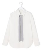 【アイシービー/iCB】の【先行予約・2WAY】 クリーンブロード タイ付きシャツ 人気、トレンドファッション・服の通販 founy(ファニー) ファッション Fashion レディースファッション Fashion for Women トップス・カットソー Cut & Sew Tops シャツ・ブラウス・オフィスカジュアル Elegant Blouses & Button-Ups 春 Spring 今季 This Season, Current Season ストライプ Stripe, Striped Pattern デニム Denim, Jeans Material ブロード Broadcloth, Fine Cotton ベーシック Basic, Essential S/S・春夏 SS, Spring/Summer, Warm Season 夏 Summer エレガント 上品 Elegant ビジネス 仕事 通勤 Business / Work / Commuting 2026年 2026 thumbnail オフホワイト|ID: prp329100004826434 ipo3291000000035116868