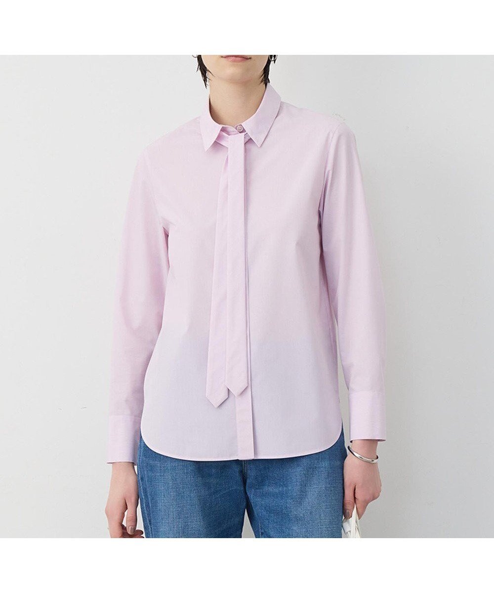 【アイシービー/iCB】の【2WAY】 クリーンブロード タイ付きシャツ インテリア・キッズ・メンズ・レディースファッション・服の通販 founy(ファニー) 　ファッション　Fashion　レディースファッション　Fashion for Women　トップス・カットソー　Cut & Sew Tops　シャツ・ブラウス・オフィスカジュアル　Elegant Blouses & Button-Ups　春　Spring　今季　This Season, Current Season　ストライプ　Stripe, Striped Pattern　デニム　Denim, Jeans Material　ブロード　Broadcloth, Fine Cotton　ベーシック　Basic, Essential　S/S・春夏　SS, Spring/Summer, Warm Season　夏　Summer　エレガント 上品　Elegant　ビジネス 仕事 通勤　Business / Work / Commuting　2026年　2026　ライトピンクストライプ|ID: prp329100004826434 ipo3291000000035635282